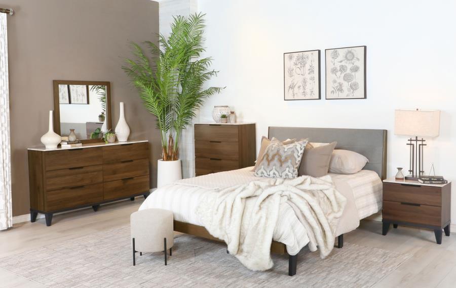 (image for) Mays 5-piece Queen Bedroom Set Walnut - Click Image to Close