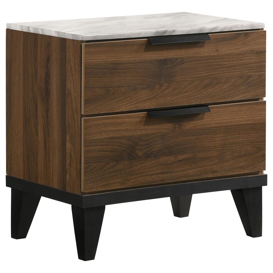 (image for) Mays 2-drawer Nightstand Walnut - Click Image to Close