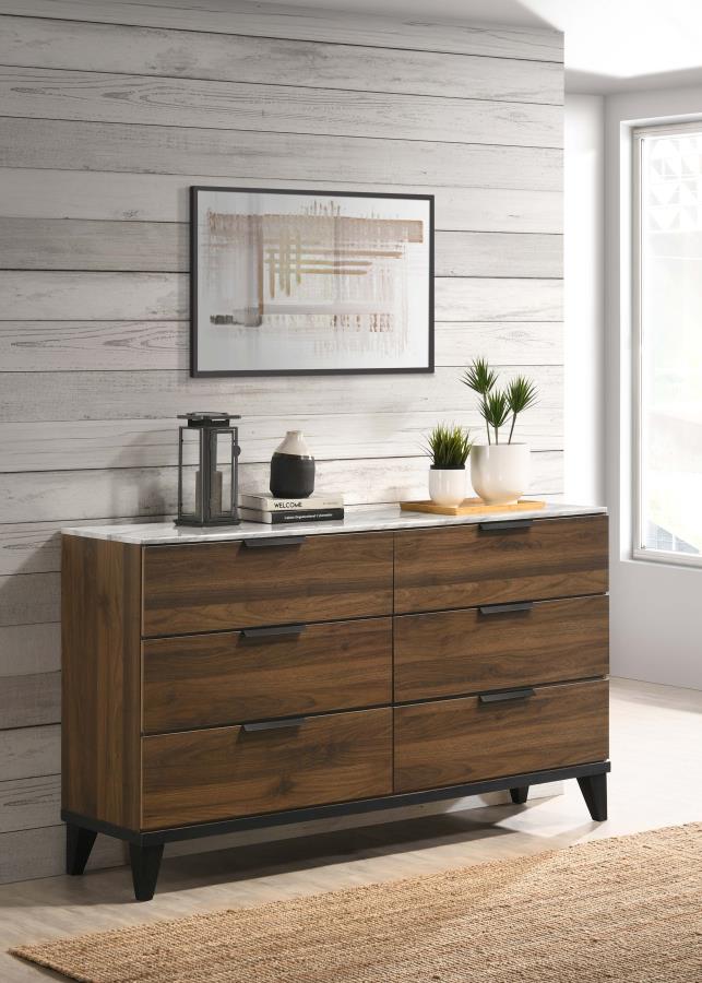 (image for) Mays 6-drawer Dresser Walnut