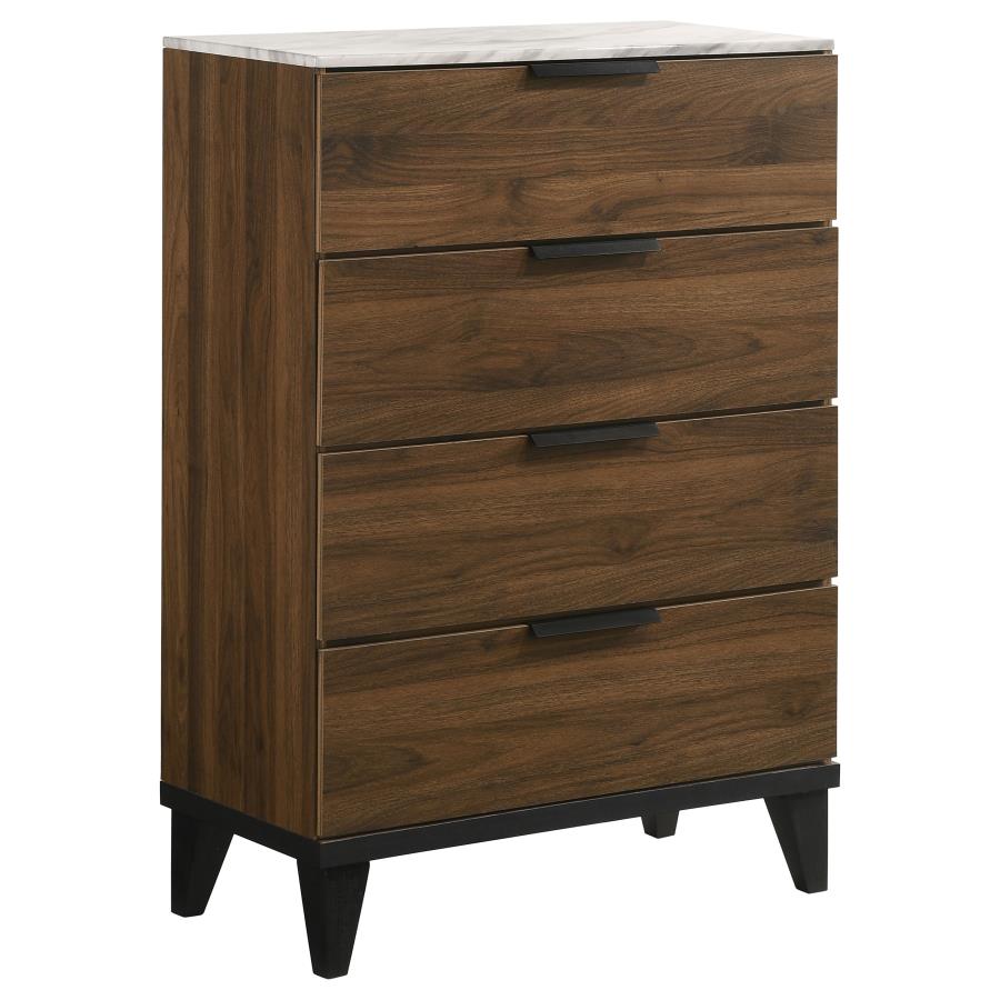 (image for) Mays 4-drawer Bedroom Chest Walnut - Click Image to Close