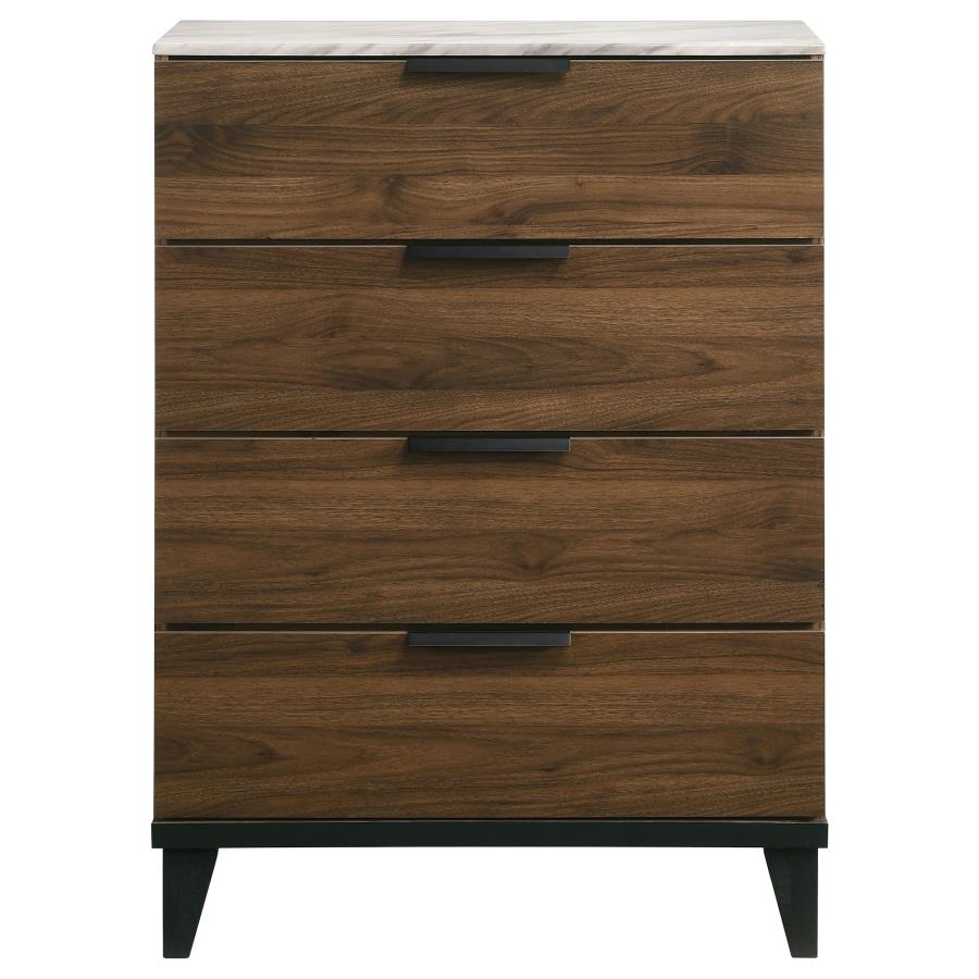 (image for) Mays 4-drawer Bedroom Chest Walnut