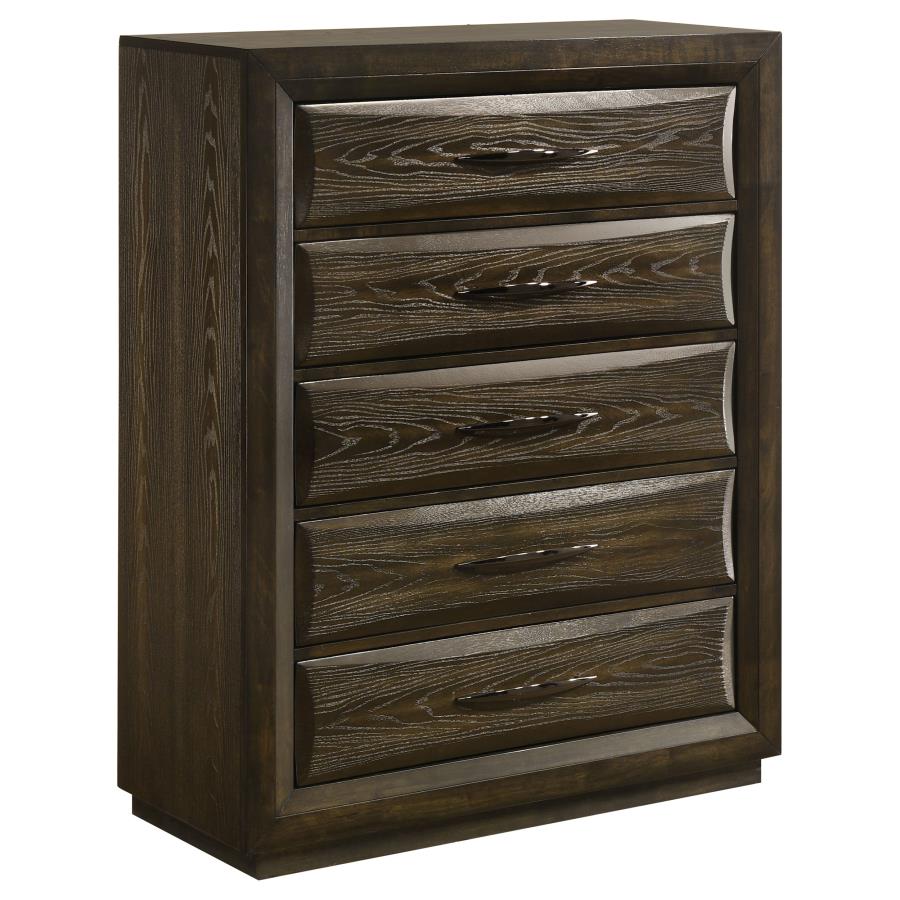 Atlas 5-piece California King Bedroom Set Dark Oak