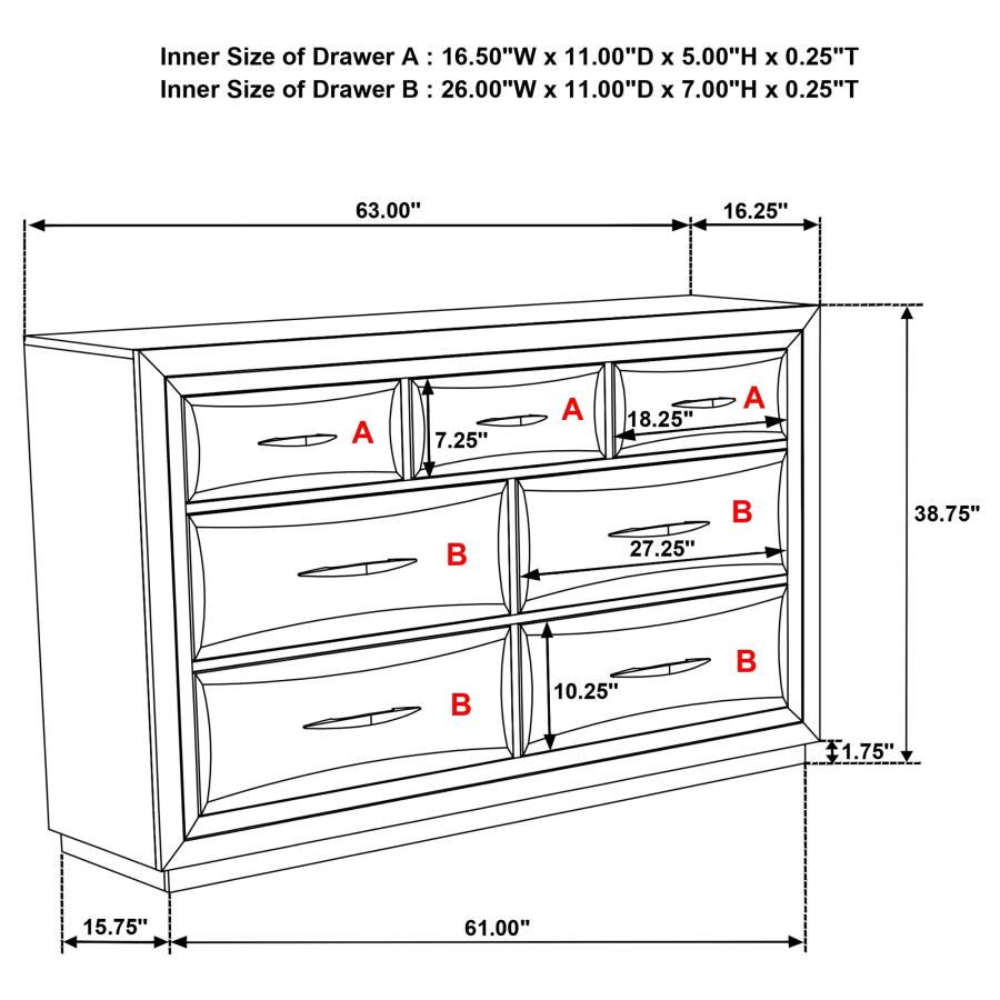 Atlas 5-piece California King Bedroom Set Dark Oak
