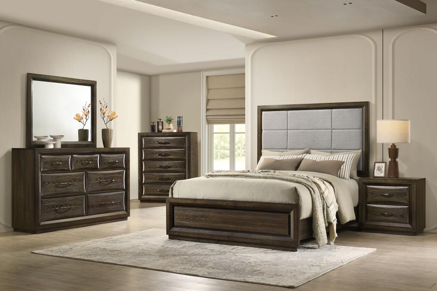 (image for) Atlas 5-piece Queen Bedroom Set Dark Oak