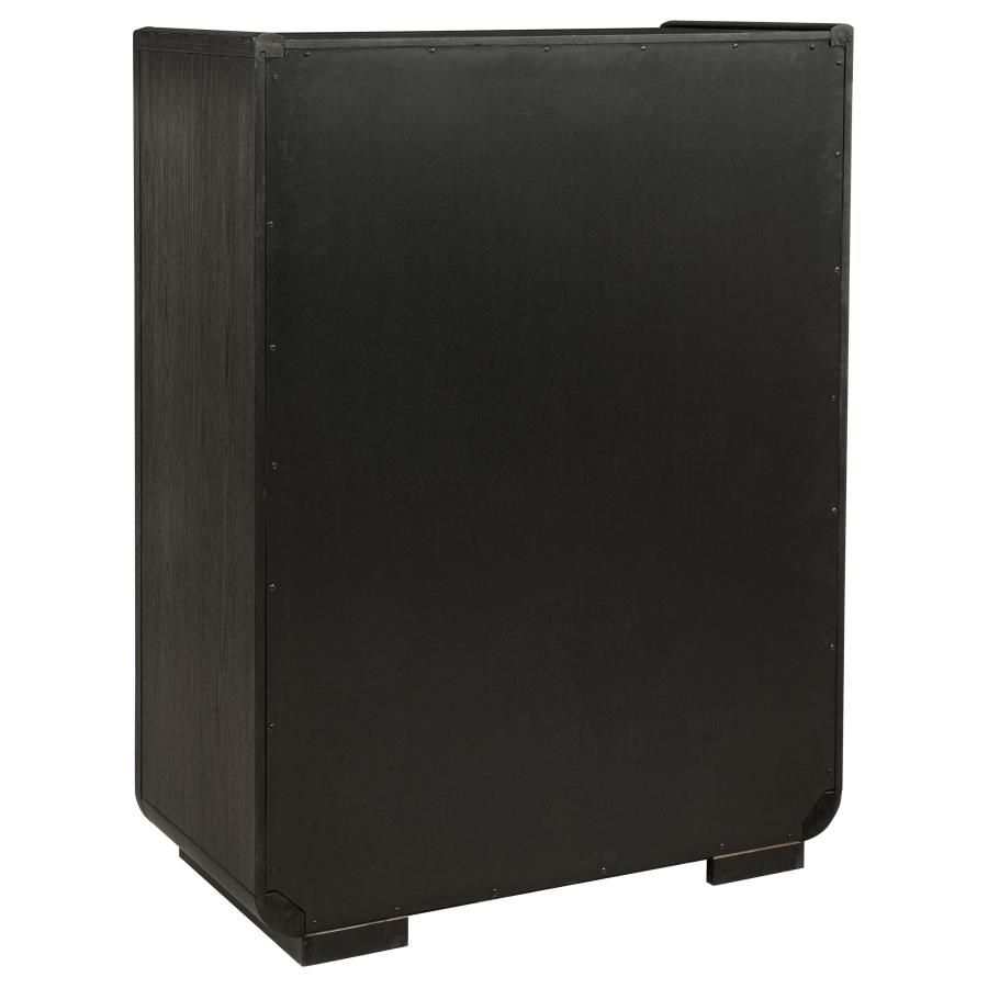 Leandro 5-piece Eastern King Bedroom Set Burnished Black