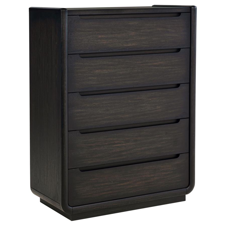 Leandro 5-piece California King Bedroom Set Burnished Black