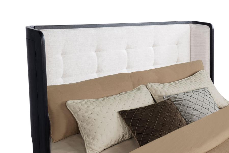 Leandro 4-piece Queen Bedroom Set Burnished Black
