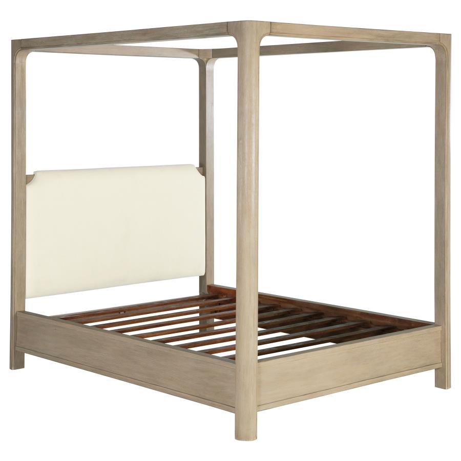 (image for) Solano 85-inch California King Canopy Bed Weathered Mango