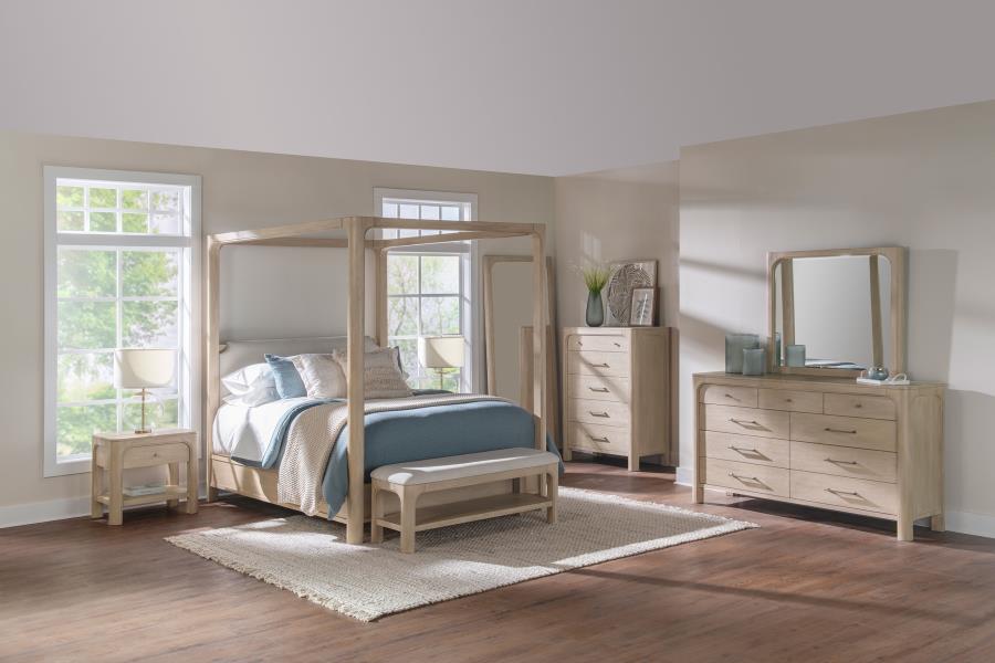 Modal Additional Images for Solano 85-inch California King Canopy Bed Weathered Mango