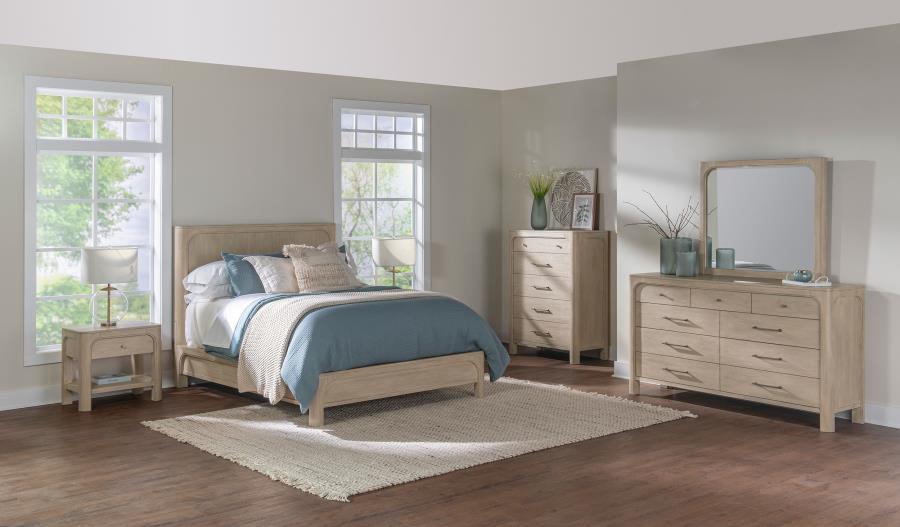 Modal Additional Images for Solano 1-drawer Nightstand Bedside Table Weathered Mango