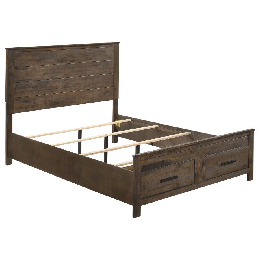 (image for) Woodmont Eastern King Storage Bed Rustic Golden Brown - Click Image to Close