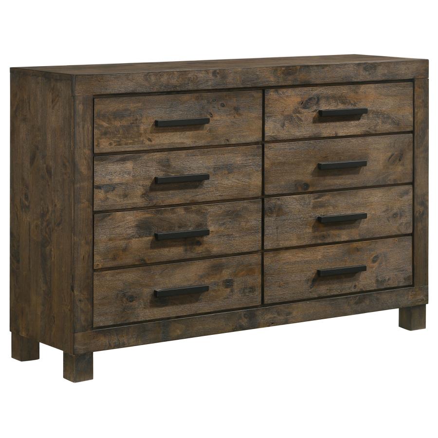 (image for) Woodmont 8-drawer Dresser Rustic Golden Brown