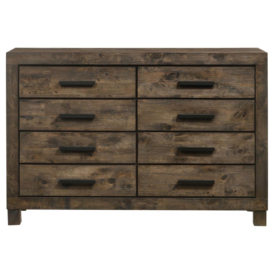 (image for) Woodmont 8-drawer Dresser Rustic Golden Brown