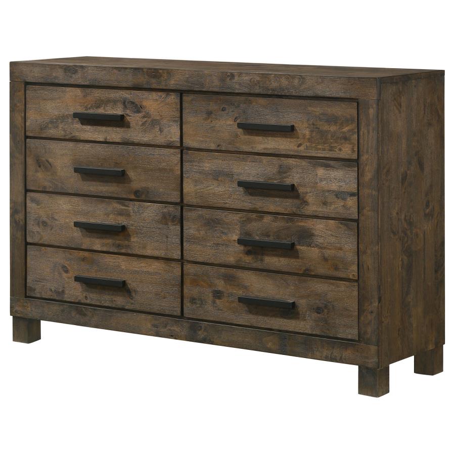 (image for) Woodmont 8-drawer Dresser Rustic Golden Brown