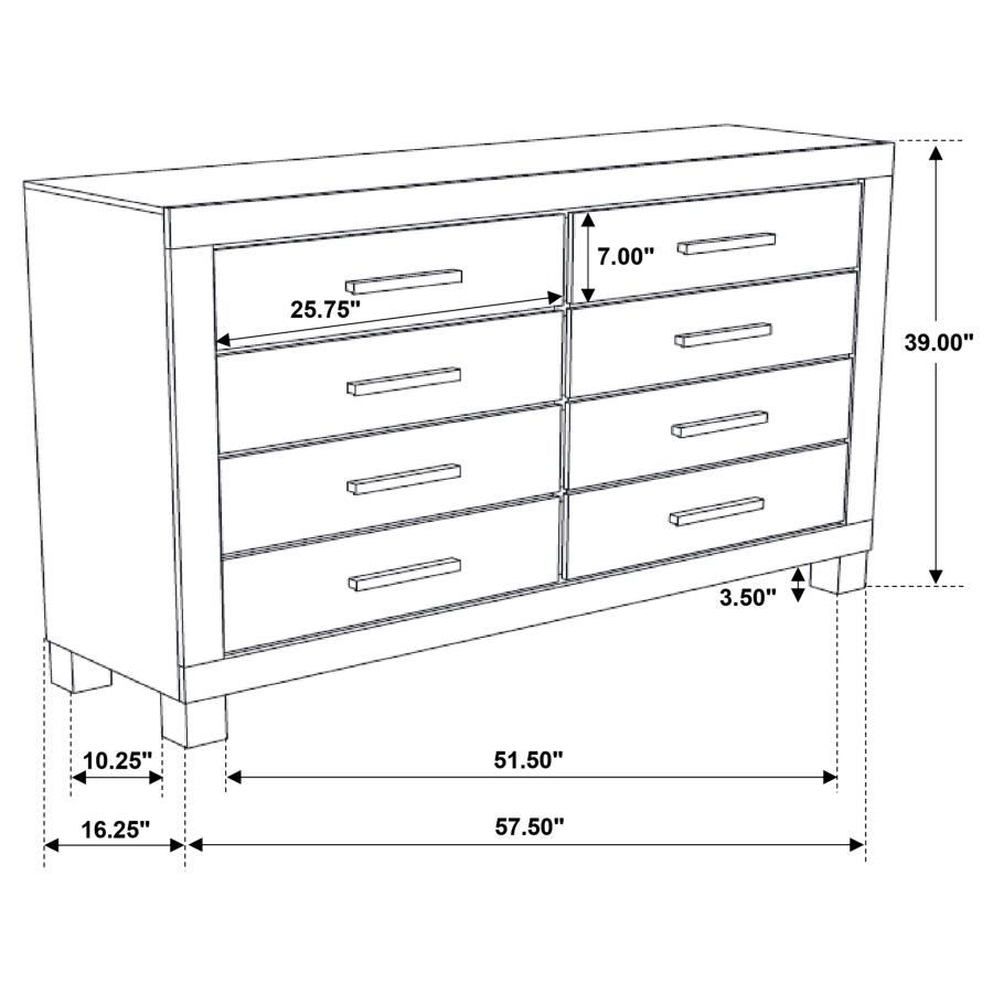 (image for) Woodmont 8-drawer Dresser Rustic Golden Brown