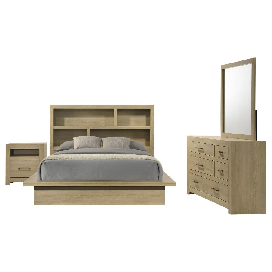 (image for) Hendricks 4-piece Eastern King Bedroom Set Light Oak