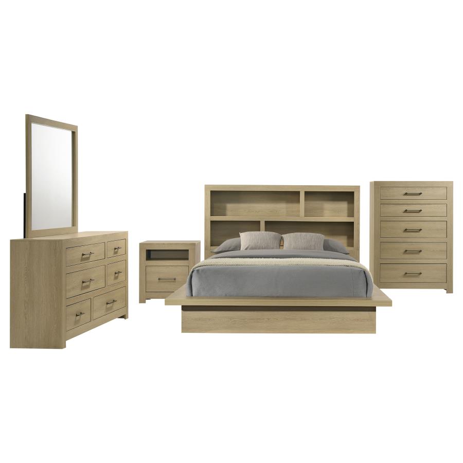 (image for) Hendricks 5-piece Eastern King Bedroom Set Light Oak