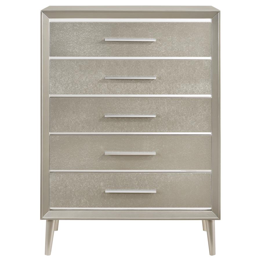 (image for) Ramon 5-drawer Bedroom Chest Metallic Sterling