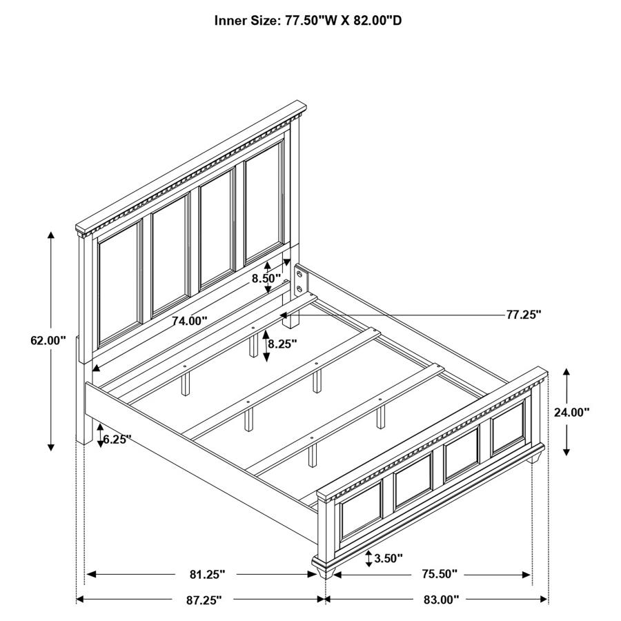 (image for) Bennington 5-piece Eastern King Bedroom Set Acacia Brown