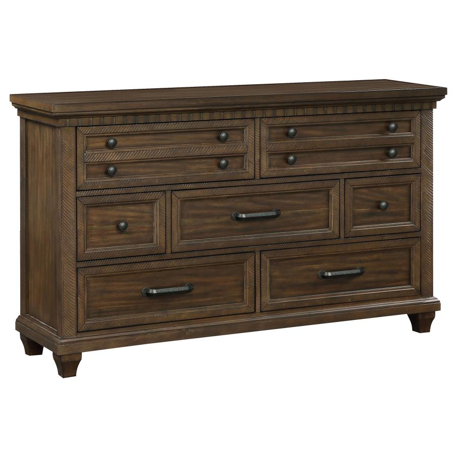 (image for) Bennington 7-drawer Dresser Acacia Brown