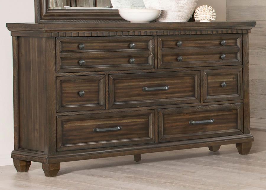 (image for) Bennington 7-drawer Dresser Acacia Brown