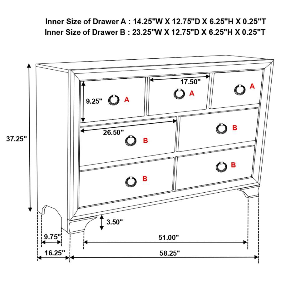 (image for) Salford 4-piece Queen Bedroom Set Metallic Sterling