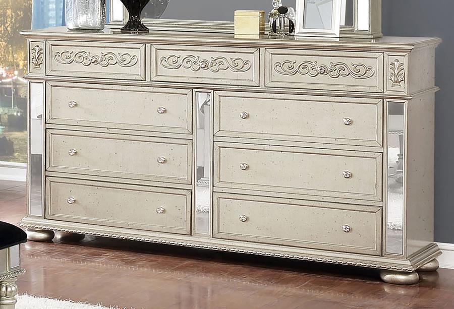 (image for) Heidi 9-drawer Dresser Metallic Platinum