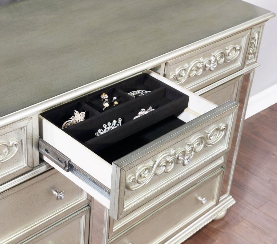 (image for) Heidi 9-drawer Dresser Metallic Platinum