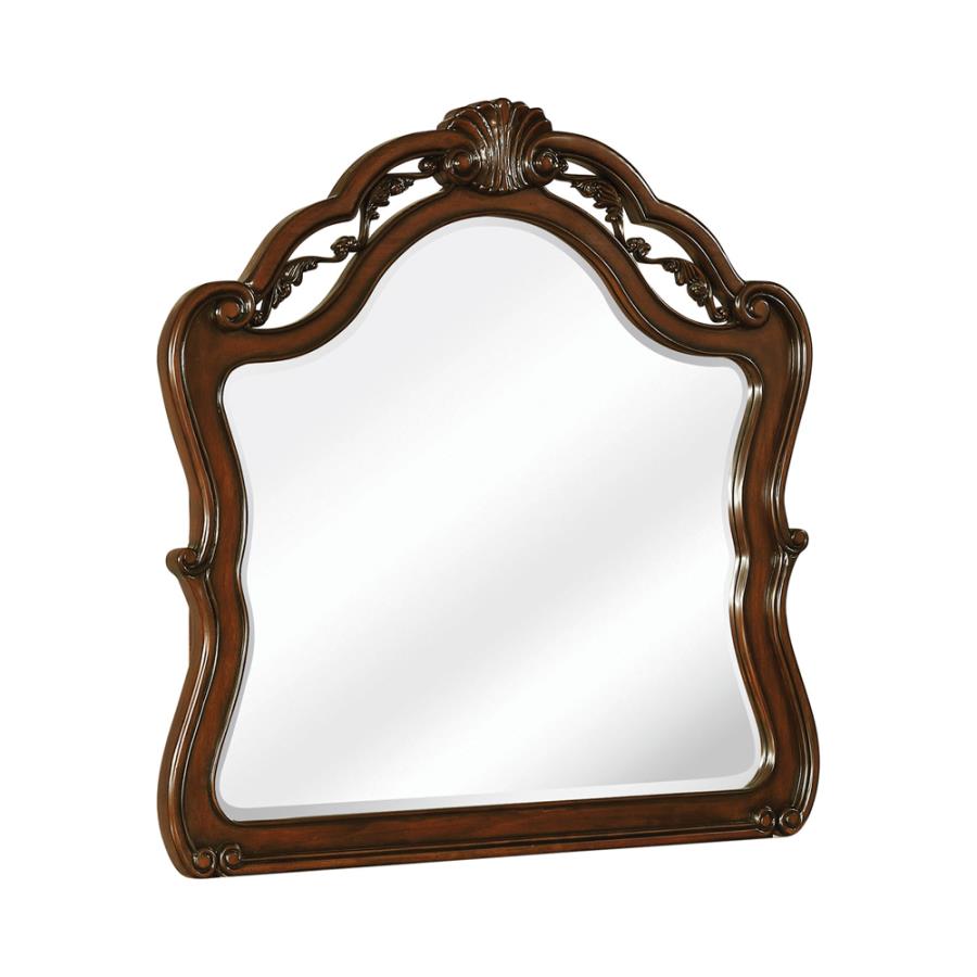 (image for) Exeter Arched Dresser Mirror Dark Burl