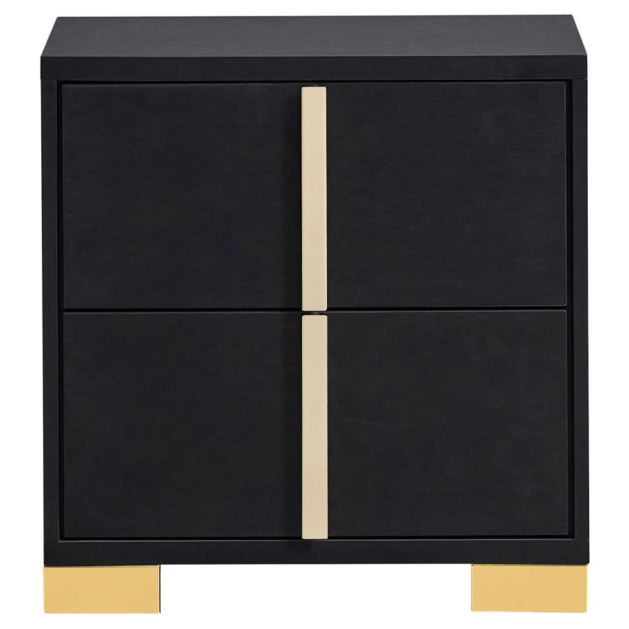 (image for) Marceline 2-drawer Nightstand Black