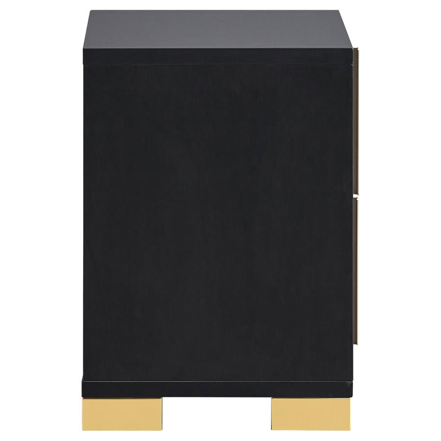 (image for) Marceline 2-drawer Nightstand Black