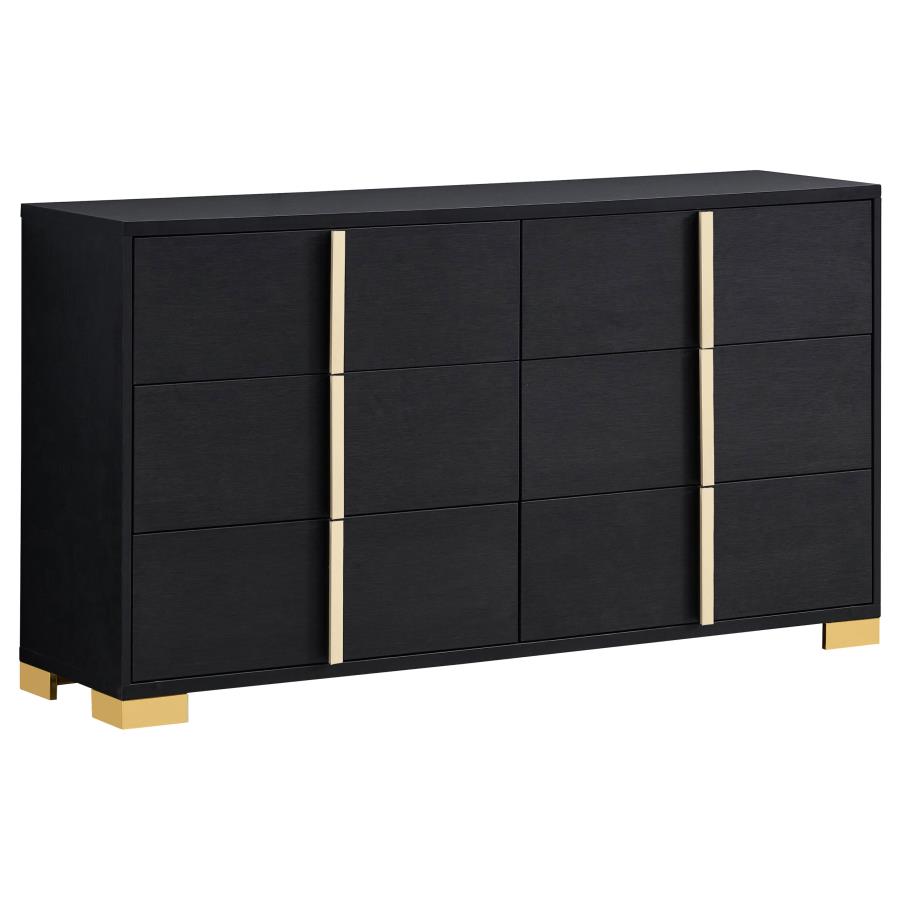 (image for) Marceline 6-drawer Dresser Black