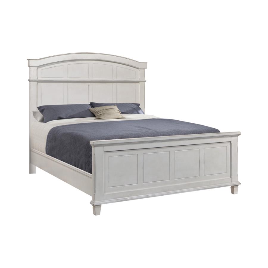 (image for) Carolina Eastern King Panel Bed Antique White