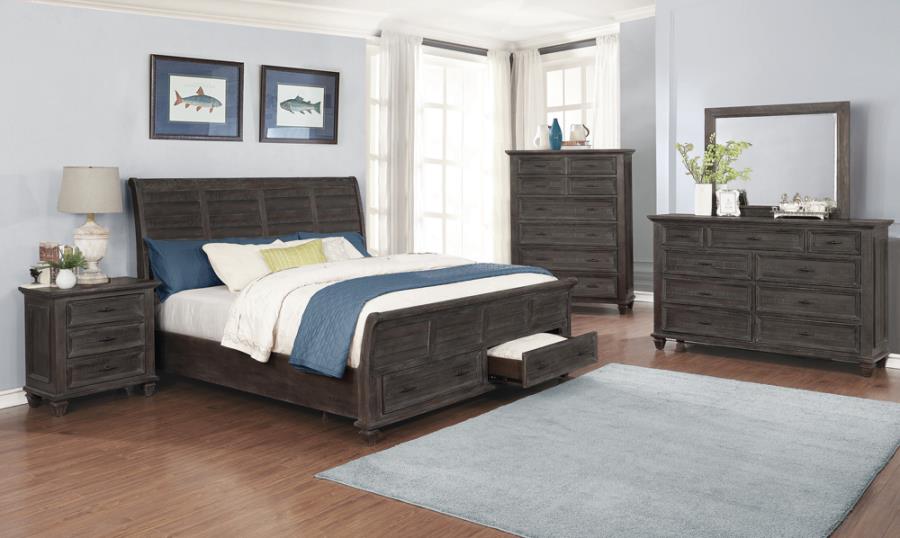 (image for) Atascadero Queen 2-drawer Storage Bed Weathered Carbon