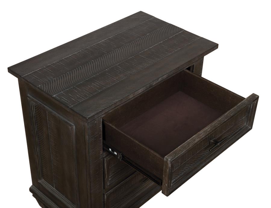 (image for) Atascadero 3-drawer Nightstand Weathered Carbon