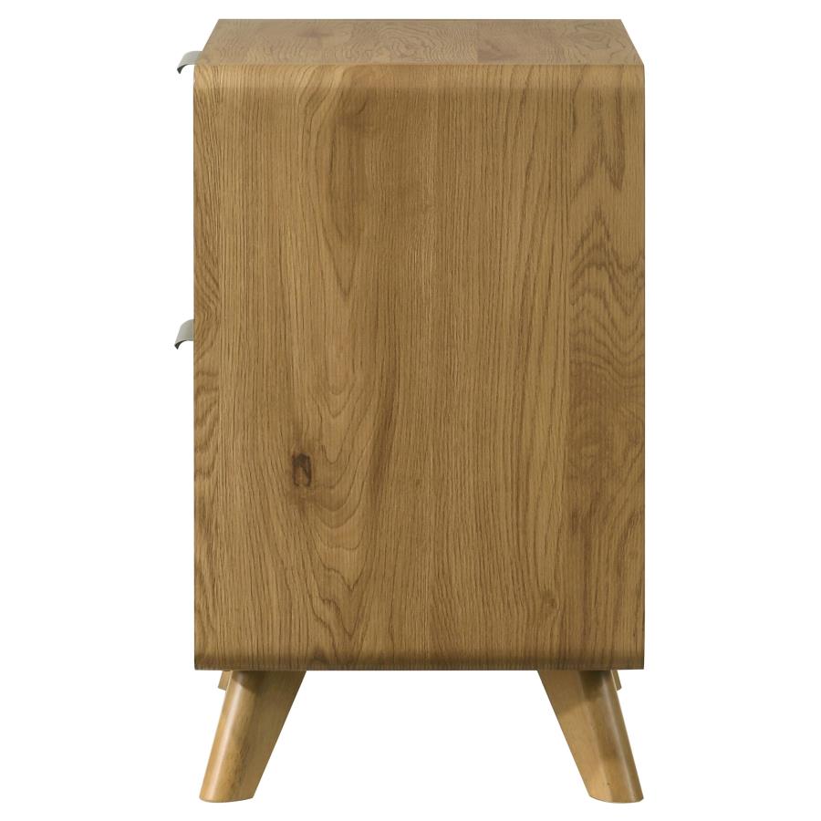 Bennett 2-drawer Bedroom Nightstand Bedside Table Light Oak