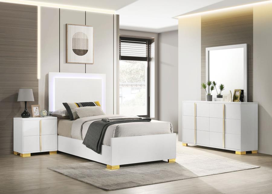 (image for) Marceline 4-piece Twin Bedroom Set White