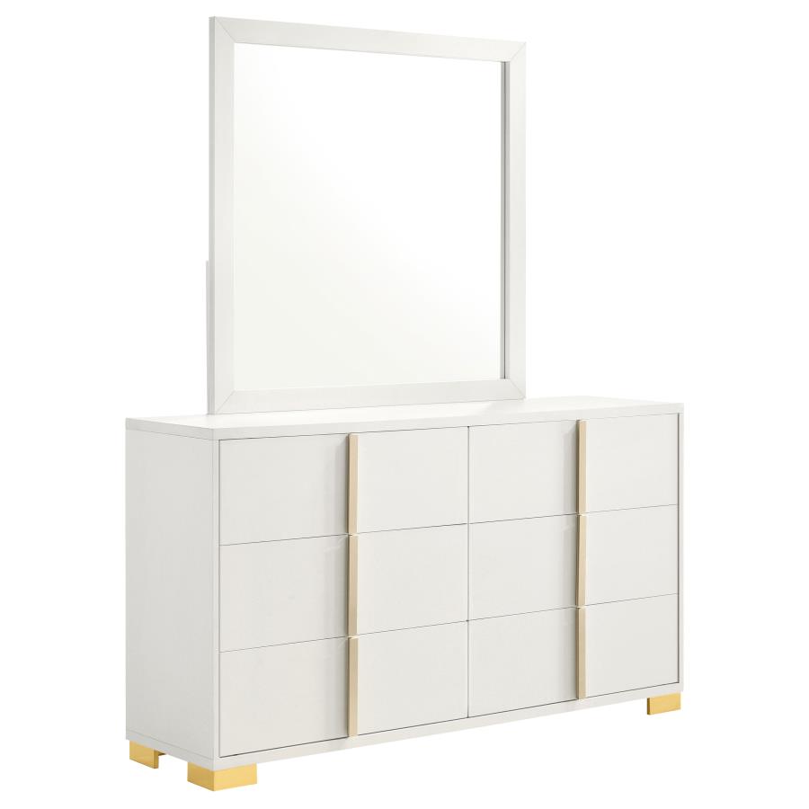 (image for) Marceline 6-drawer Dresser with Mirror White