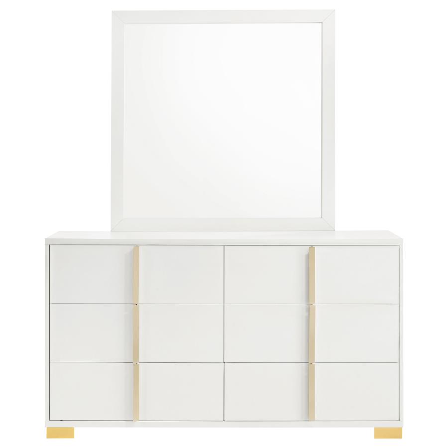 (image for) Marceline 6-drawer Dresser with Mirror White