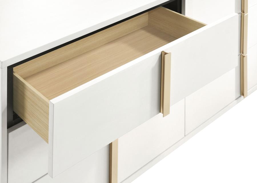 (image for) Marceline 6-drawer Dresser with Mirror White