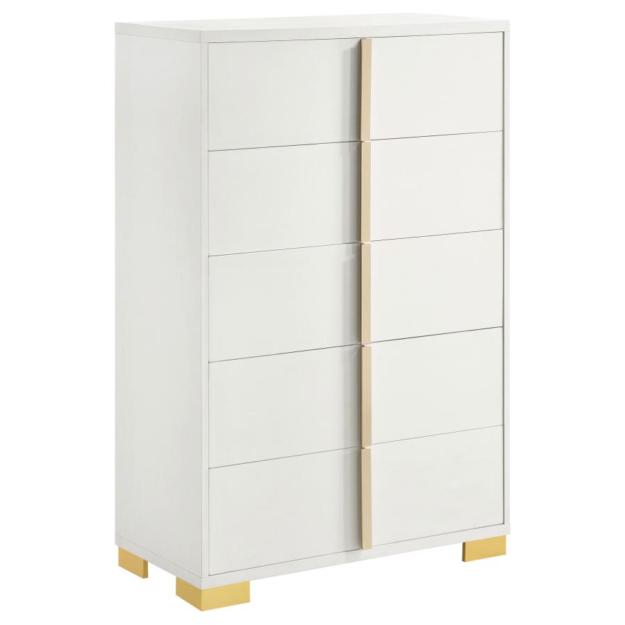 (image for) Marceline 5-drawer Bedroom Chest White