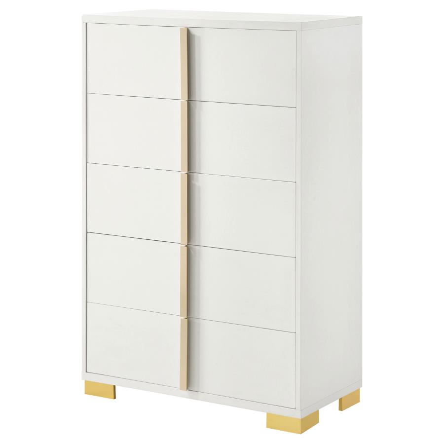 (image for) Marceline 5-drawer Bedroom Chest White