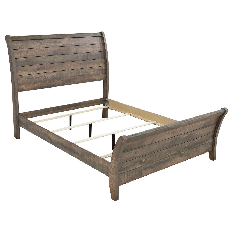 (image for) Frederick 4-piece Eastern King Bedroom Set Weathered Oak