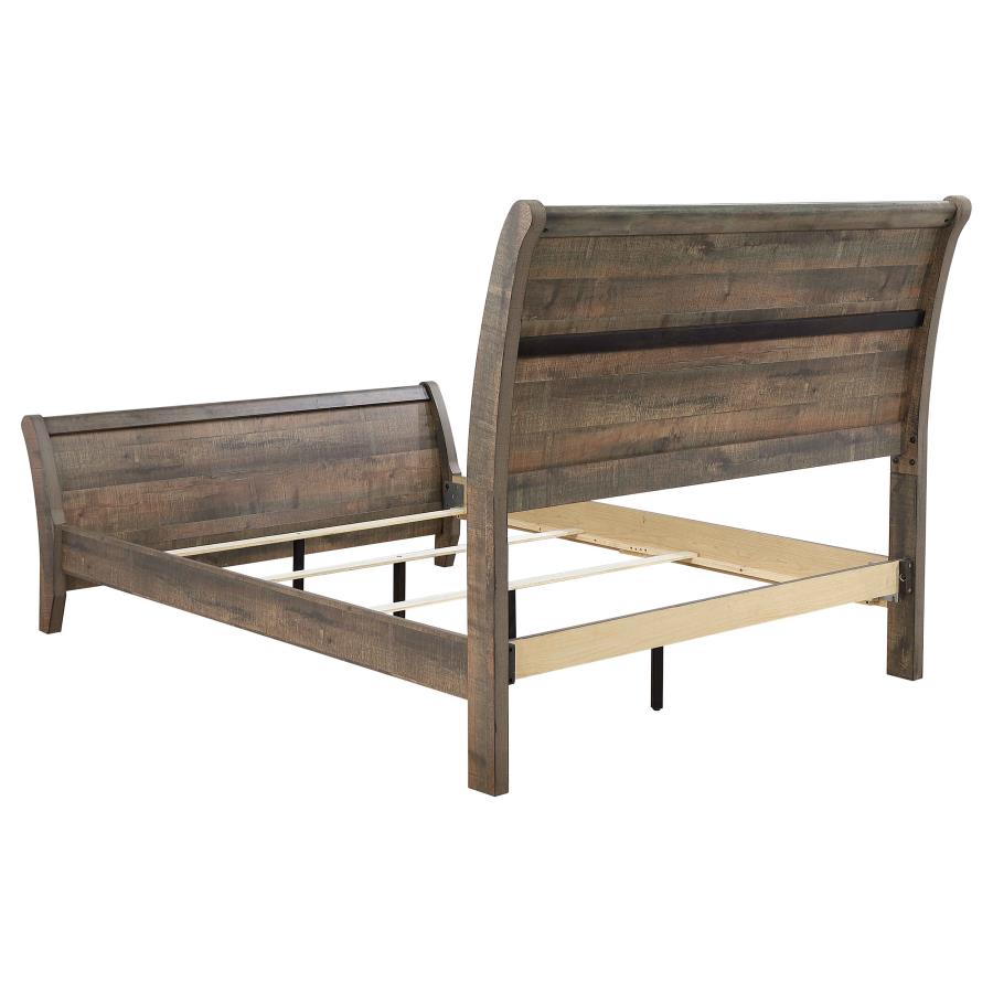 (image for) Frederick 4-piece Eastern King Bedroom Set Weathered Oak