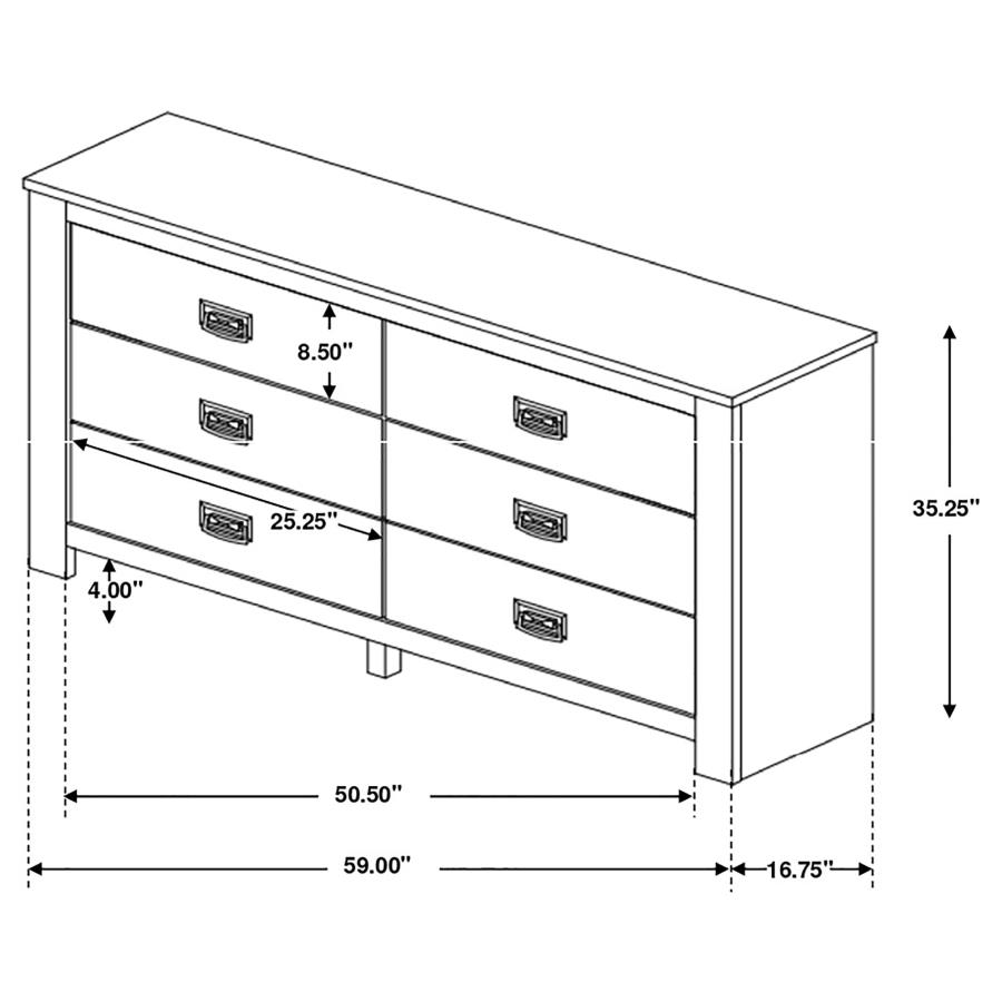 (image for) Frederick 4-piece Eastern King Bedroom Set Weathered Oak