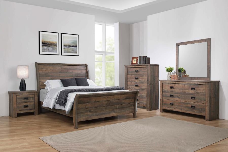 (image for) Frederick 5-drawer Bedroom Chest Weathered Oak