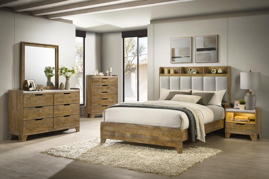 Modal Additional Images for Henderson 5-drawer Bedroom Chest of Drawers Medium Oak