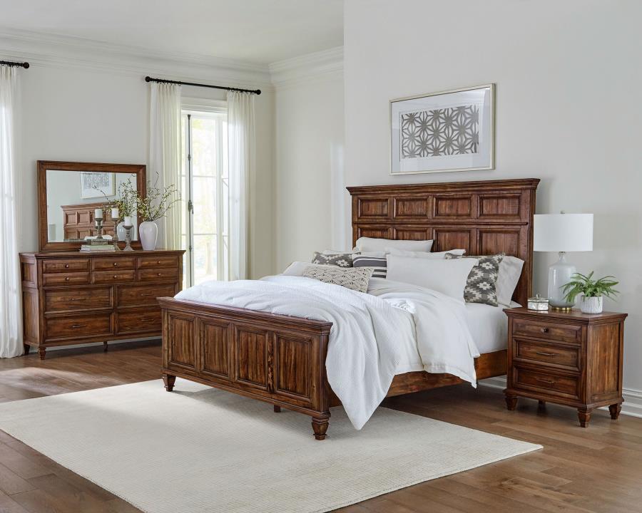 (image for) Avenue 4-piece Eastern King Bedroom Set Weathered Brown - Click Image to Close