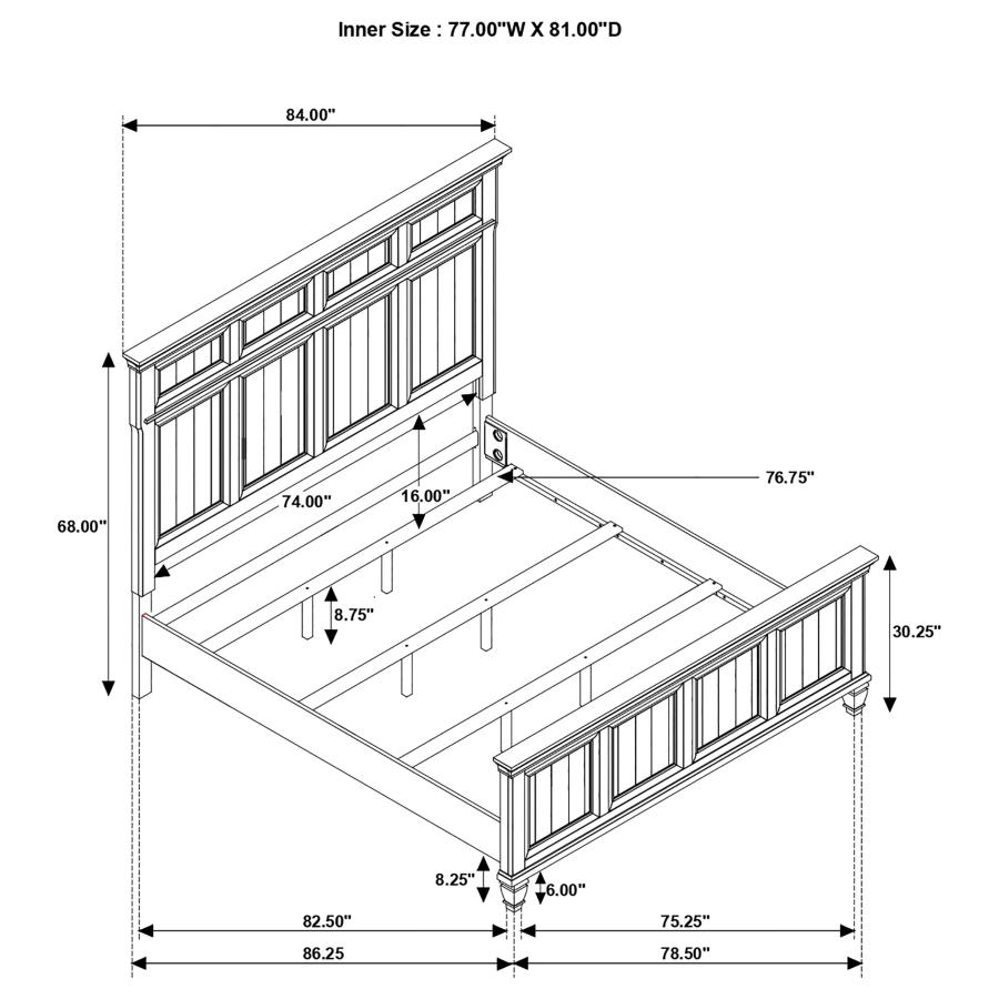 (image for) Avenue 5-piece Eastern King Bedroom Set Weathered Brown