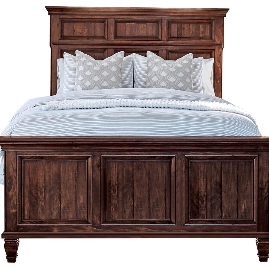 (image for) Avenue Wood California King Panel Bed Weathered Brown